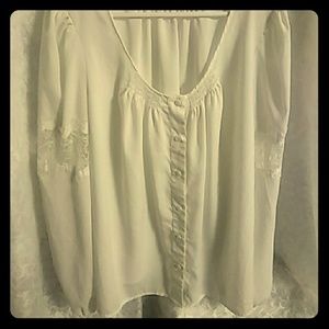 Allen B.'s Cream button down blouse